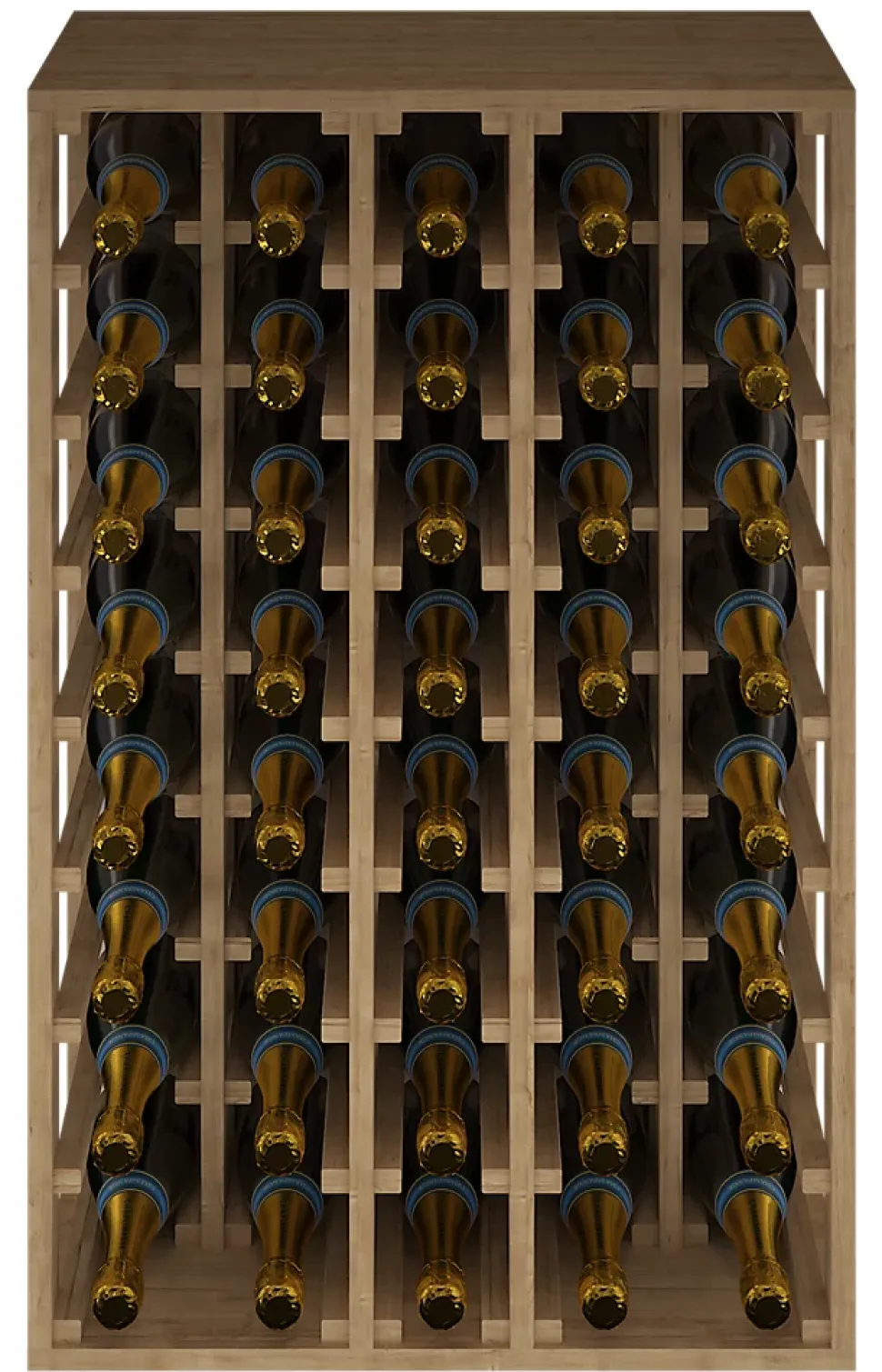 Meuble Range Bouteille de vin Série Godello en Pin Clair 40 magnums