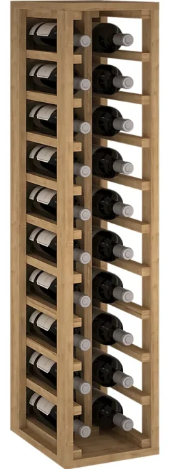 Meuble Range Bouteille de vin Série Godello en Pin Clair 20 bouteilles