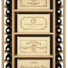 Meuble Range Bouteille de vin Série Godello en Pin Clair 20 bouteilles avec 4 boites de bois