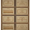 Meuble Range Bouteille de vin Série Godello en Pin Clair 8 caisses de bois