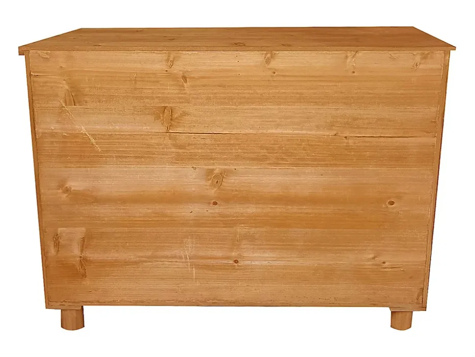 Meuble range bouteilles en bois de sapin et MDF - L.90 x P. 32 x H. 69 cm - Naturel - RIOJA
