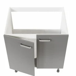 Meuble sous évier - 80 cm - Caisson coloris Lino