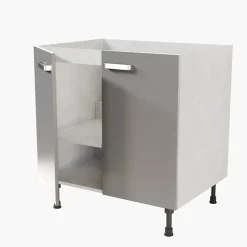 Meuble sous évier - 80 cm - Caisson coloris Lino