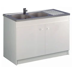 Meuble sous évier LIBERTY en 2 ou 3 portes - Dimensions : 100 x 60 en 2 portes