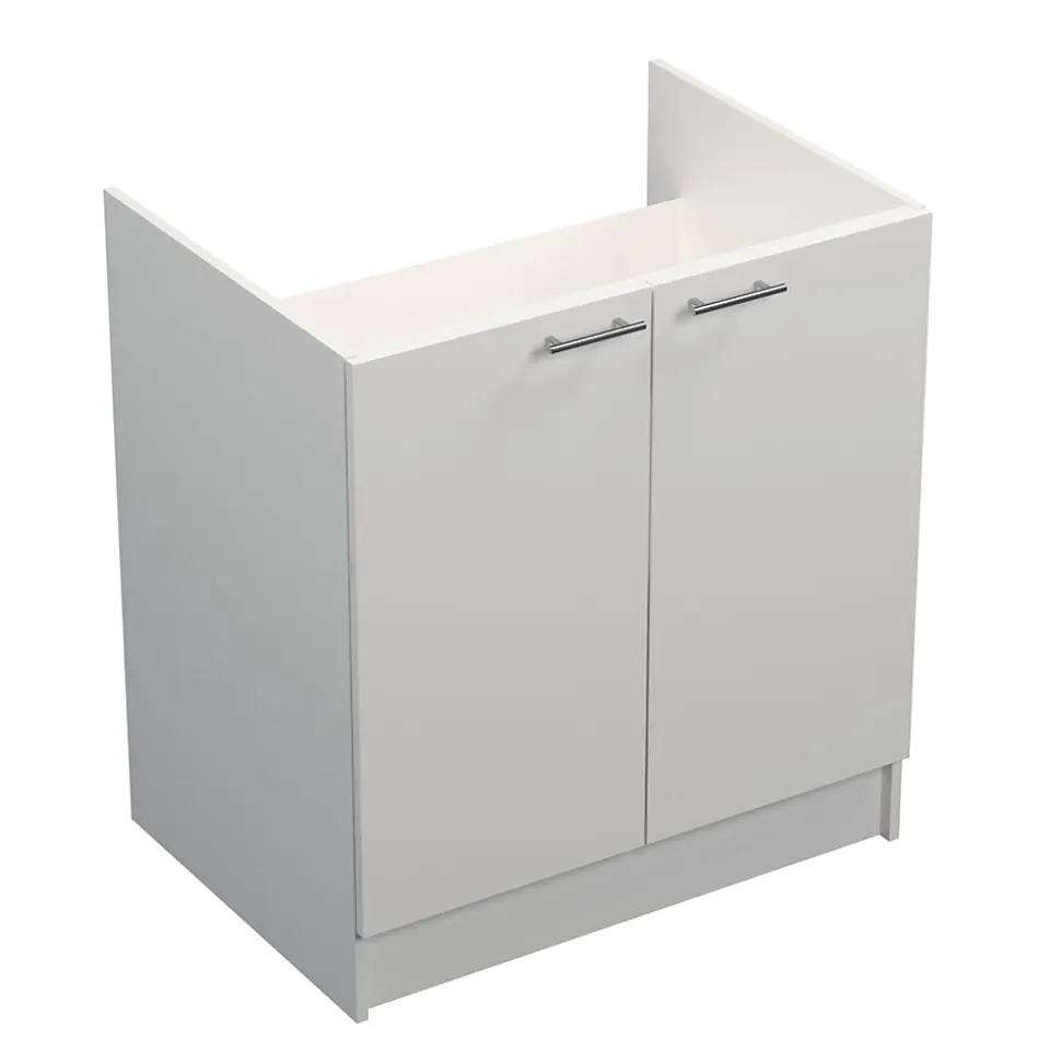 Meuble sous-évier de cuisine Primalight blanc mat l. 120 cm x H. 87,9 cm