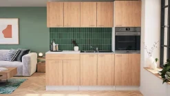 Meuble sous-évier de cuisine Primalight décor chêne l. 80 cm x H. 87,9 cm