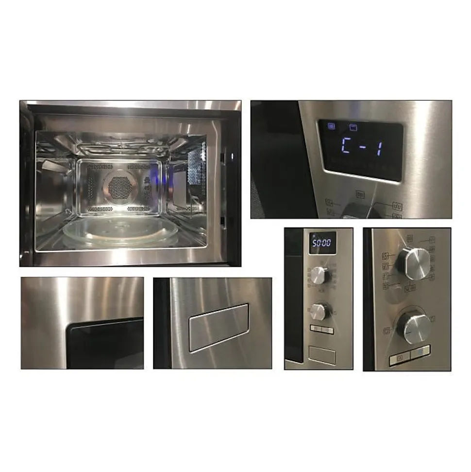 Micro ondes combiné encastrable CONTINENTAL EDISON CEMOC34IXE L59,5 x H46 x P46,8 cm Inox 34L