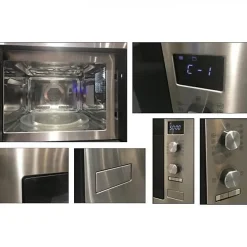 Micro ondes combiné encastrable CONTINENTAL EDISON CEMOC34IXE L59,5 x H46 x P46,8 cm Inox 34L