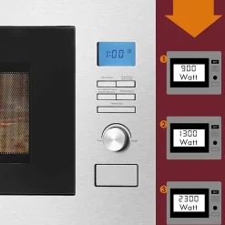 Micro ondes encastrable avec grill Inox Bomann MWG3001HEB