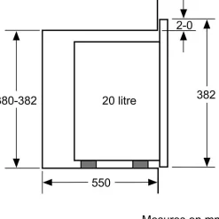 Micro-onde encastrable - BOSCH SER4 - BFL523MW1F - Blanc - 59,4 x 31,7 x 38,2 cm