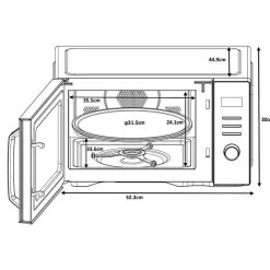 Micro-ondes - CEMO29BC - 29 l - Combiné - Noir
