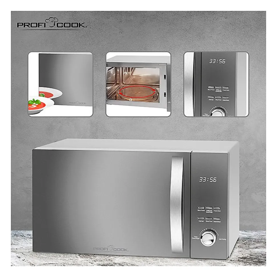 Micro-ondes avec gril et convection 3en1 23L 2300W Proficook PC-MWG 1176H Silver