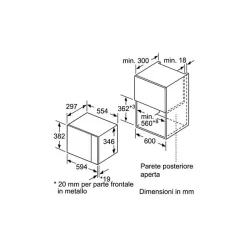Micro-ondes Bosch Serie 4 BFL523MS0 - 20 L - 800 W - Noir - Acier inoxydable
