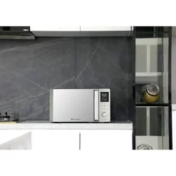 Micro-ondes combiné - CONTINENTAL EDISON - CEMO25SG13S3 - Silver - 25 L - Porte Miroir - 1400 W - Grill 1200 W - Convection 120