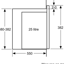 Micro-ondes encastrable - BOSCH Série 6 - BFL554MS0 - Noir / Inox - 59,4 x 38,8 x 38,3 cm
