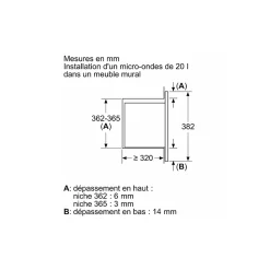 Micro-ondes encastrable 20l 800w noir Bosch BFL523MB3F série 2
