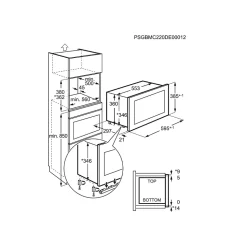 Micro-ondes gril encastrable 20l 800w noir/inox Electrolux KMSD203TMX