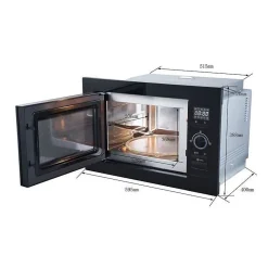 Micro-ondes grill encastrable CONTINENTAL EDISON CEMO25GEB2 Noir L59,5 x H38,8 x P40 cm 25L