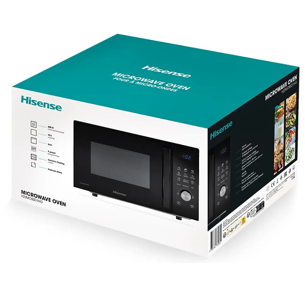 Micro-ondes grill 23l 800w noir Hisense H23MOBSD1HG