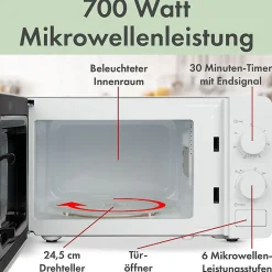Micro-ondes 20L 1150W Clatronic MW791-blanc