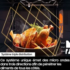 Micro-ondes pose libre 23L SAMSUNG 800W 48.9cm, MS 23 K 3614 AW