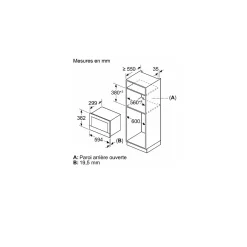 Micro-ondes solo encastrable 21l 900w noir Bosch BFR7221B1