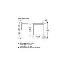 Micro-ondes solo encastrable 21l 900w noir Bosch BFR7221B1
