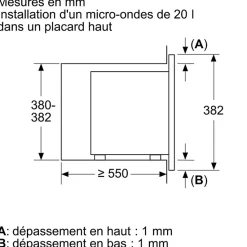 Micro-ondes solo 20l 800w encastrable noir Bosch BFL623MB3 série 2