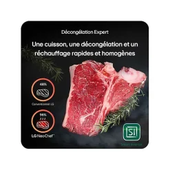 Micro-ondes solo 30l 1250w noir Lg MS3032JAS neochef