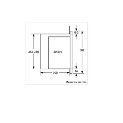 Micro-ondes+grill encastrable - SIEMENS IQ300 - BE523LMB1F - Noir - 1 mode de cuisson - 38,2 x 59,4 x 31,7 cm