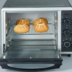 Mini four à chaleur tournante SEVERIN TO2056 - 30 L - 1600 W - Noir et argent