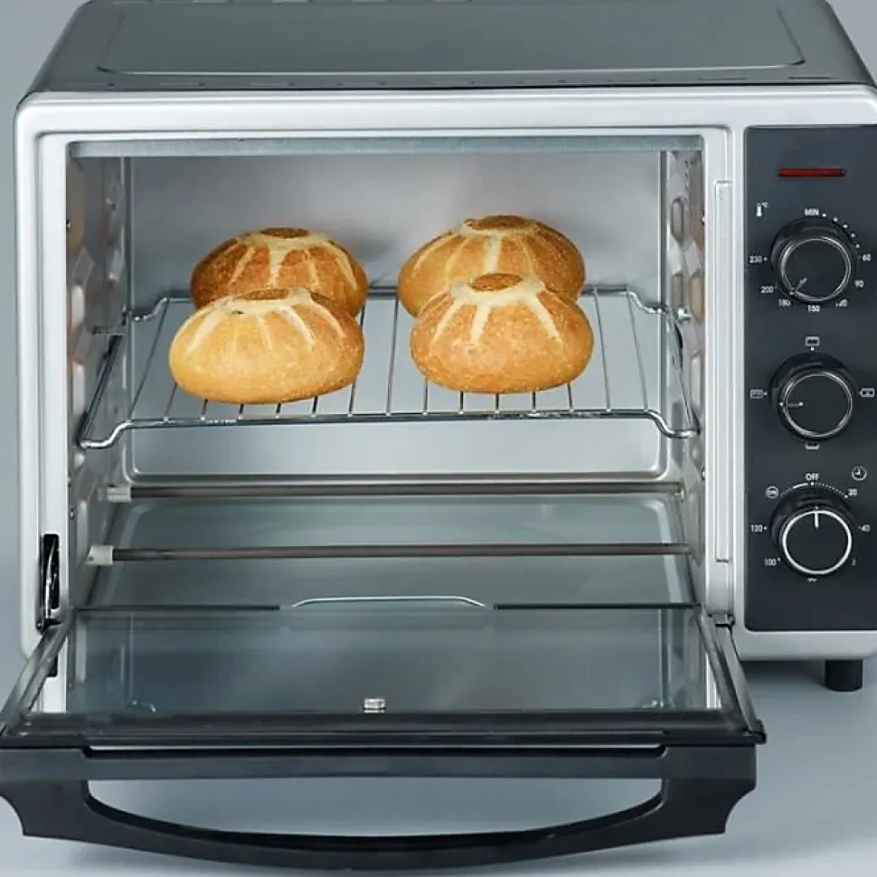 Mini four à chaleur tournante SEVERIN TO2056 - 30 L - 1600 W - Noir et argent