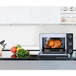Mini Four Electrique CONTINENTAL EDISON CEMF28B2 - 28L noir - 1500W - Rotissoire, Convection naturelle