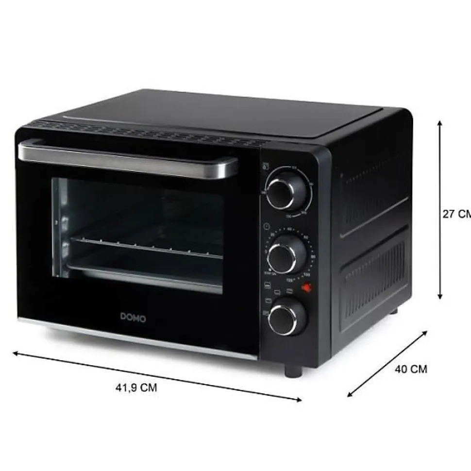 Mini Four Electrique électrique DOMO DO807GO - 20 L - noir - chaleur haut et bas - minuterie 120 min - 1300W