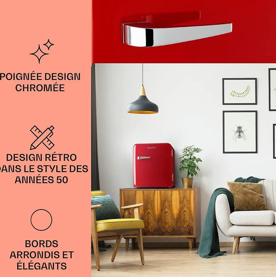 Mini Frigo et Congélateur de Chambre 32L - Silencieux et Compact - Etagères Réglables