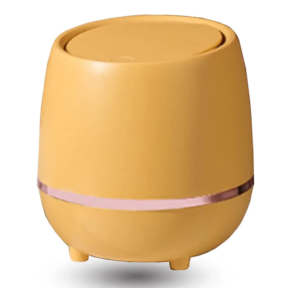 Mini poubelle de table de 1,5L jaune
