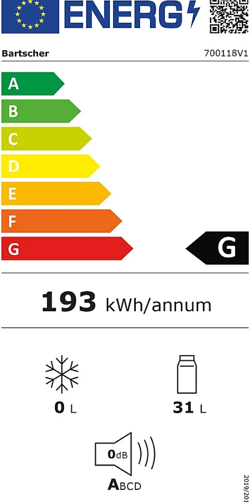 Minibar à Boissons de 31 Litres - Bartscher