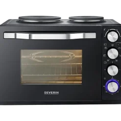 Mini-four électrique - SEVERIN - 30 L - 1500W - 2 plaques de cuisson - Noir - 2074
