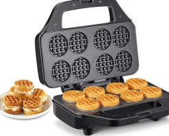 Mini-Gaufrier Compact 750W, 8 Mini-Gaufres