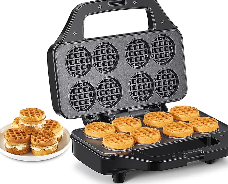 Mini-Gaufrier Compact 750W, 8 Mini-Gaufres