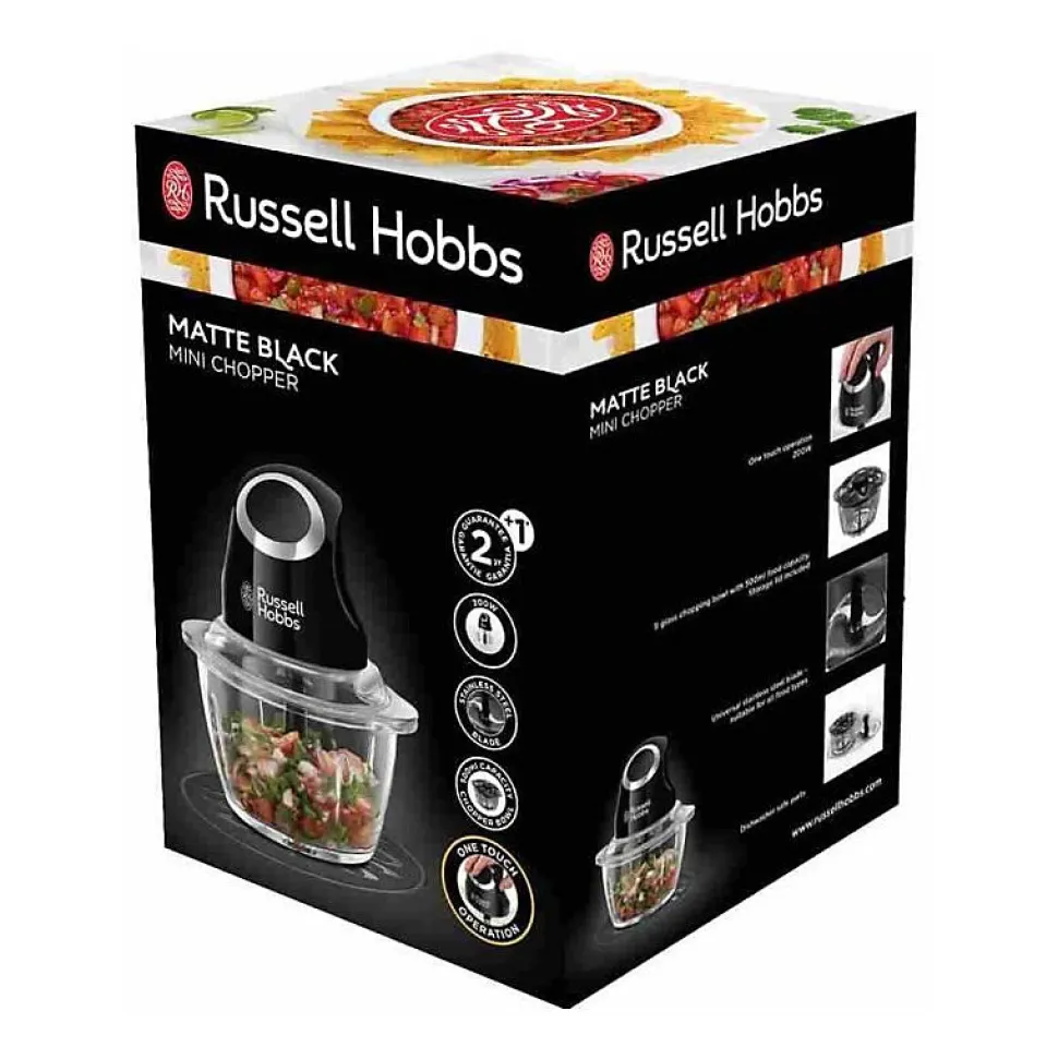 Mini-hachoir 500ml 200w noir Russell Hobbs 24662-56