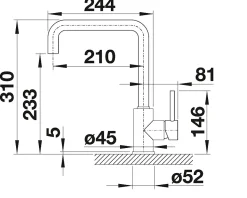 Mitigeur Blanco Mili Noir Mat - Noir Mat coloris Noir Mat