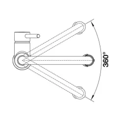 Mitigeur Catris-S Flexo PVD UR - Blanco - Pivotant - Blanc
