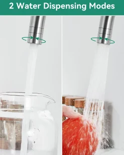 Mitigeur cuisine rabattable, robinet cuisine rabattable avec 2 Jets, robinetterie pliable devant fenêtre