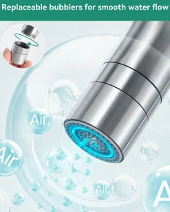 Mitigeur cuisine rabattable, robinet cuisine rabattable avec 2 Jets, robinetterie pliable devant fenêtre