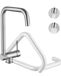Mitigeur cuisine rabattable , CECIPA MAX robinet cuisine rabattable avec 2 Jets, robinetterie pliable devant fenêtre