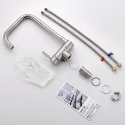 Mitigeur cuisine rabattable , CECIPA MAX robinet cuisine rabattable avec 2 Jets, robinetterie pliable devant fenêtre