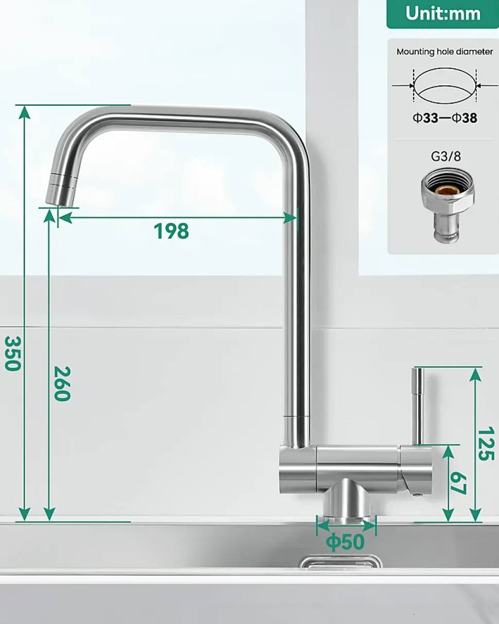 Mitigeur cuisine rabattable noir, CECIPA MAX robinet cuisine rabattable avec 2 Jets, robinetterie pliable devant fenêtre