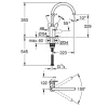 Mitigeur d évier BAUEDGE monocommande bec haut GROHE 31590000