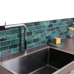 Mitigeur de cuisine argenté avec douchette Essebagno Magic
